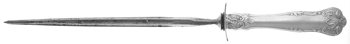 Regent (Silverplate, 1902-1903) Large Roast Steel Rod Knife Sharpener by Gorham Silver-1