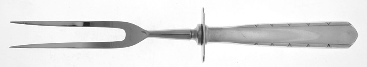 Remembrance (Silverplate, 1930) Large Stainless-Prong Roast Carving Fork by Gorham Silver-1