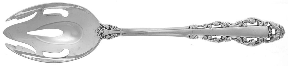 Renoir (Silverplate, 1977) Pierced Tablespoon (Serving Spoon) by Gorham Silver-1