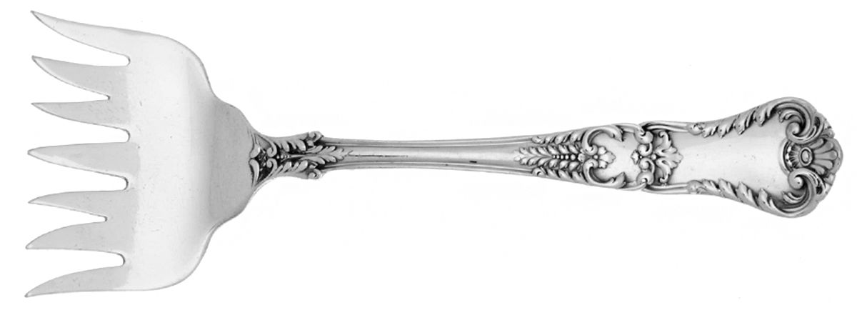 Richmond (Silverplate, 1897) Large Solid Tined Sardine Serving Fork by Gorham Silver-1