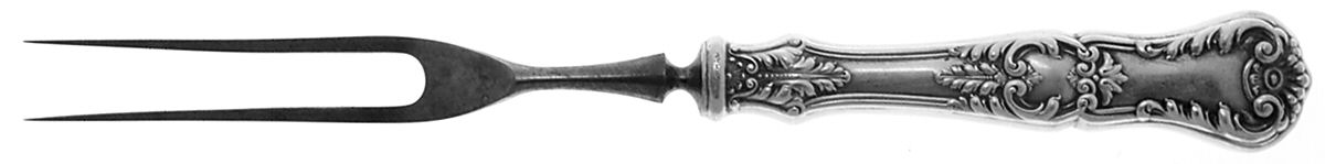 Richmond (Silverplate, 1897) Small Steak Carving Fork with Stainless Prongs by Gorham Silver-1