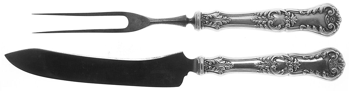 Richmond (Silverplate, 1897) Small Stainless Blade 2-Piece Steak Carving Set by Gorham Silver-1