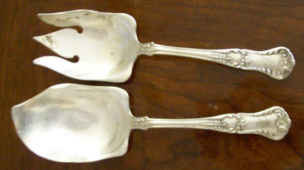Richmond (Silverplate, 1897) Solid 2-Piece Vegetable Serving Set by Gorham Silver-1