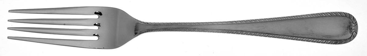 Ribbon Edge Satin (Stainless) Fork by Gorham Silver-1