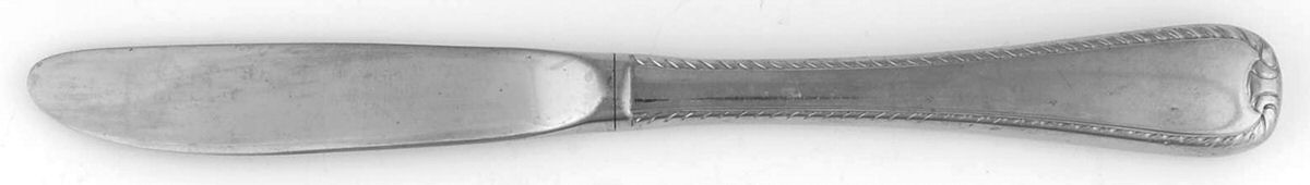 Ribbon Edge Satin (Stainless) Modern Hollow Butter Spreader (Stainless) by Gorham Silver-1