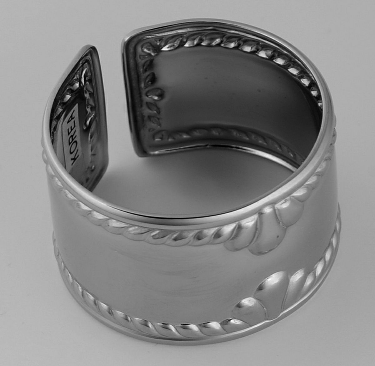 Ribbon Edge Satin (Stainless) Napkin Ring by Gorham Silver-1