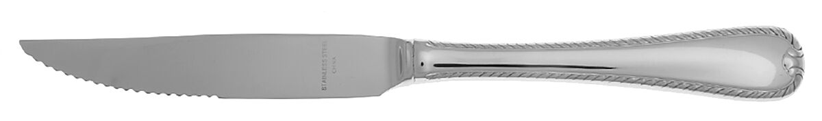 Ribbon Edge II (Stainless) Steak Knife Individual Hollow, Serrate HC by Gorham Silver-1