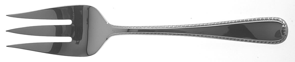 Ribbon Edge II (Stainless) Medium Solid Cold Meat Serving Fork by Gorham Silver-1