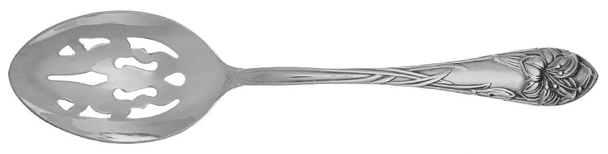 Royal Lily (Silverplate, 1991) Pierced Tablespoon (Serving Spoon) by Gorham Silver-1