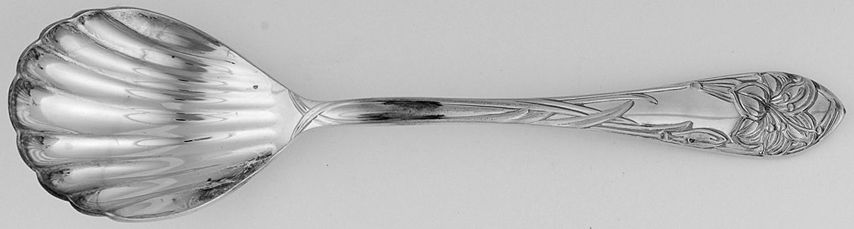 Royal Lily (Silverplate, 1991) Sugar Shell Spoon by Gorham Silver-1