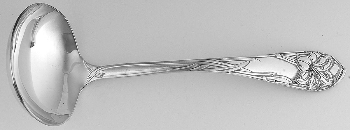 Royal Lily (Silverplate, 1991) Solid Gravy Ladle by Gorham Silver-1