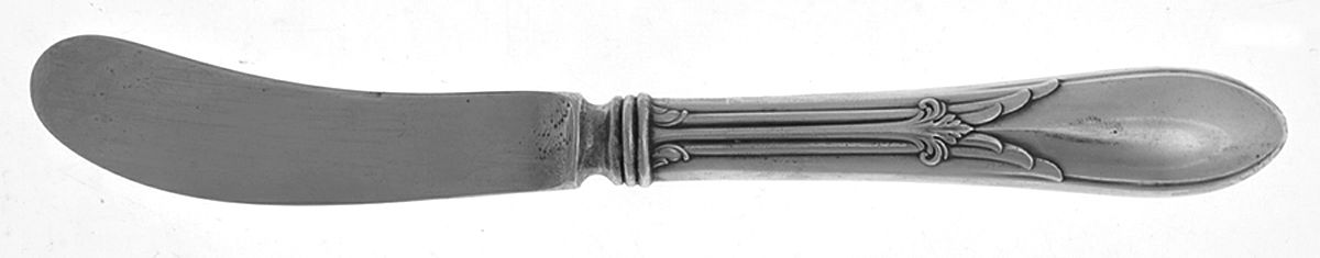 Rose Marie (Sterling, 1933, No Monograms) Hlw Hndl Butter Spreader (Slvpt Bld) by Gorham Silver-1