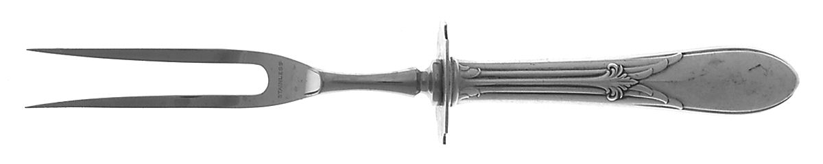 Rose Marie (Sterling, 1933, No Monograms) Small Carving Fork W/Sterling Guard by Gorham Silver-1