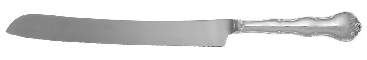 Rondo (Sterling, 1951, No Monograms) Wedding Cake Knife with Stainless Blade HC by Gorham Silver-1