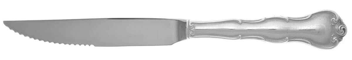 Rondo (Sterling, 1951, No Monograms) Steak Knife Individual Hollow, Serrate HC by Gorham Silver-1