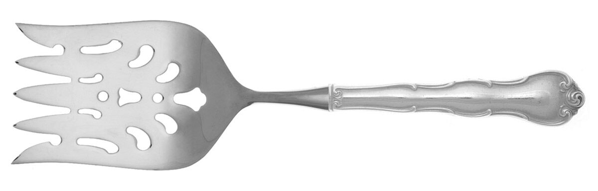 Rondo (Sterling, 1951, No Monograms) Fish Serving Fork with Stainless Tines HC by Gorham Silver-1