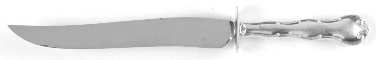 Rondo (Sterling, 1951, No Monograms) Large Stainless Blade Roast Carving Knife by Gorham Silver-1