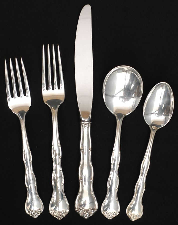 Rondo (Sterling, 1951, No Monograms) 5 Piece Place Size Setting by Gorham Silver-1