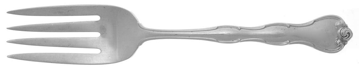 Rondo (Sterling, 1951, No Monograms) Medium Solid Cold Meat Serving Fork by Gorham Silver-1