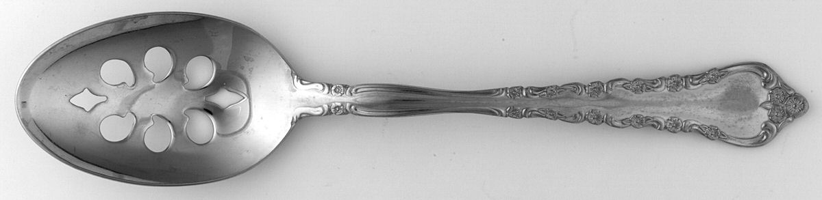 Rondelle (Stainless) Pierced Tablespoon (Serving Spoon) by Gorham Silver-1