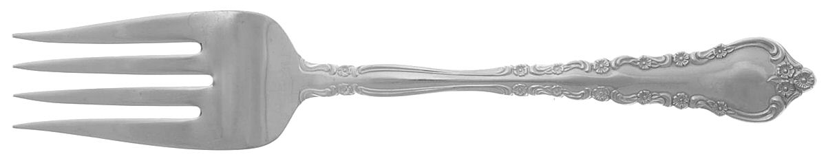 Rondelle (Stainless) Medium Solid Cold Meat Serving Fork by Gorham Silver-1