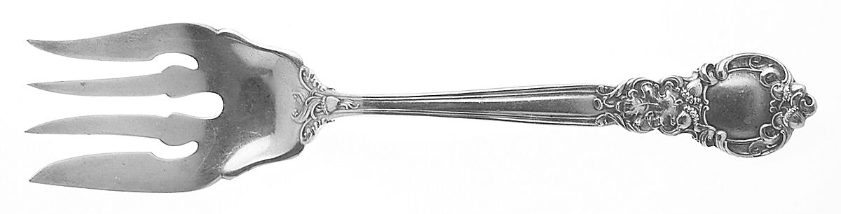 Royal Oak (Sterling, 1902, No Monograms) Medium Solid Cold Meat Serving Fork by Gorham Silver-1