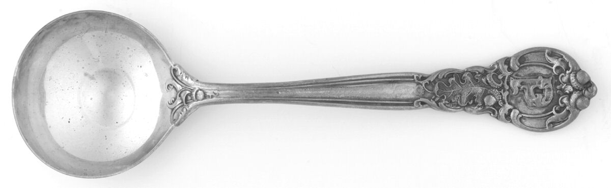 Royal Oak (Sterling, 1902, No Monograms) Round Bowl Soup Spoon (Bouillon) by Gorham Silver-1