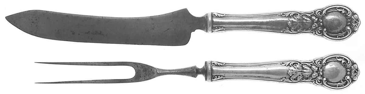 Royal Oak (Sterling, 1902, No Monograms) Small Stainless Blade 2-Piece Steak Carving Set by Gorham Silver-1
