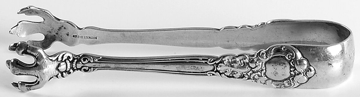 Royal Oak (Sterling, 1902, No Monograms) Large Sugar Tongs by Gorham Silver-1