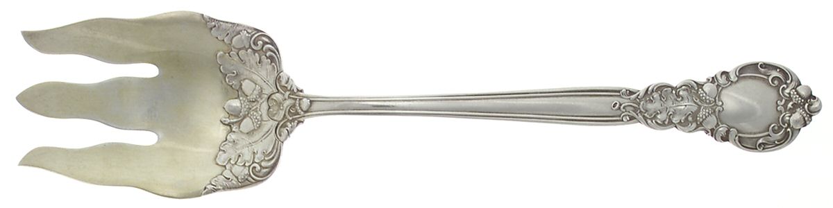 Royal Oak (Sterling, 1902, No Monograms) Oversize Solid Salad Servng Fork by Gorham Silver-1