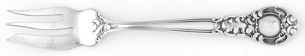 Royal Oak (Sterling, 1902, No Monograms) Individual Pie Fork by Gorham Silver-1