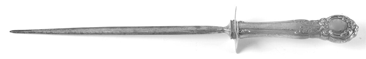 Royal Oak (Sterling, 1902, No Monograms) Large Roast Steel Rod Knife Sharpener by Gorham Silver-1
