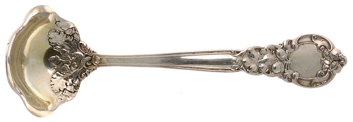 Royal Oak (Sterling, 1902, No Monograms) Solid Piece Cream Ladle by Gorham Silver-1
