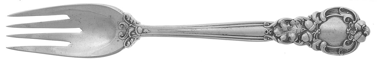 Royal Oak (Sterling, 1902, No Monograms) Individual Salad Fork by Gorham Silver-1