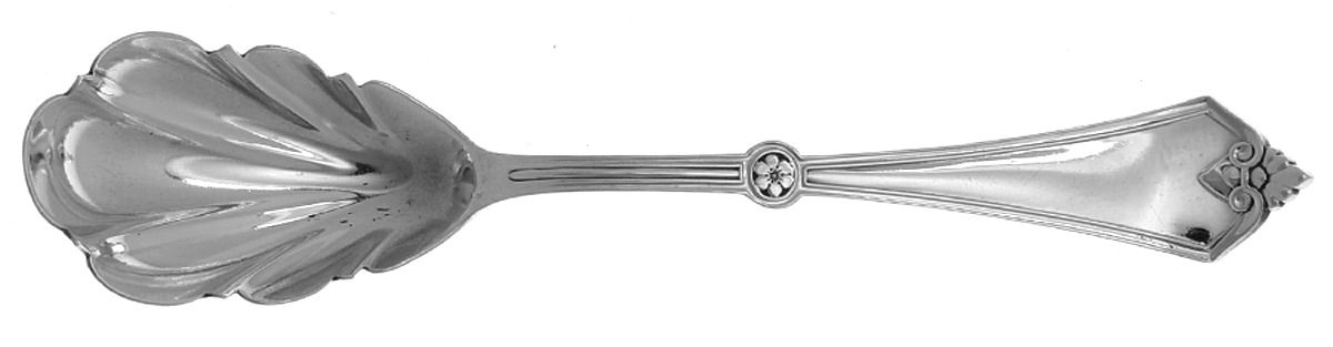 Rosette (Sterling, 1868) Sugar Shell Spoon by Gorham Silver-1