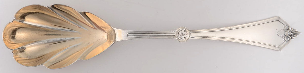 Rosette (Sterling, 1868) Solid Shell Casserole Spoon by Gorham Silver-1