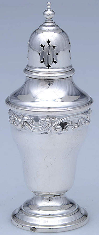 Rose Scroll (Sterling, Hollowware) Salt Shaker by Gorham Silver-1