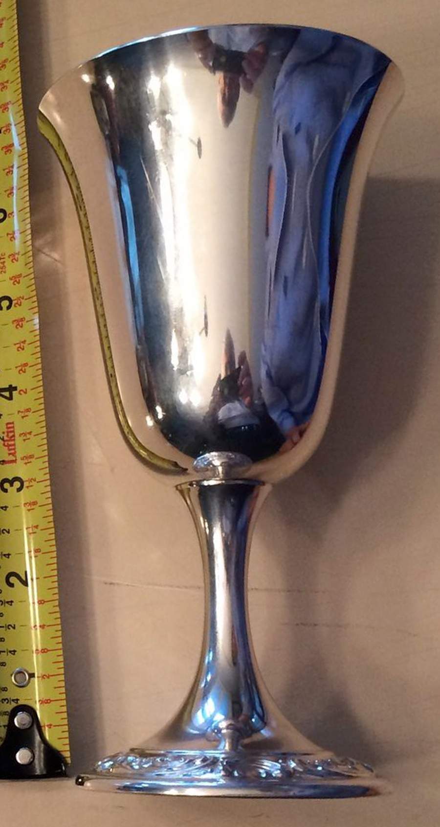 Rose Scroll (Sterling, Hollowware) Water Goblet by Gorham Silver-1