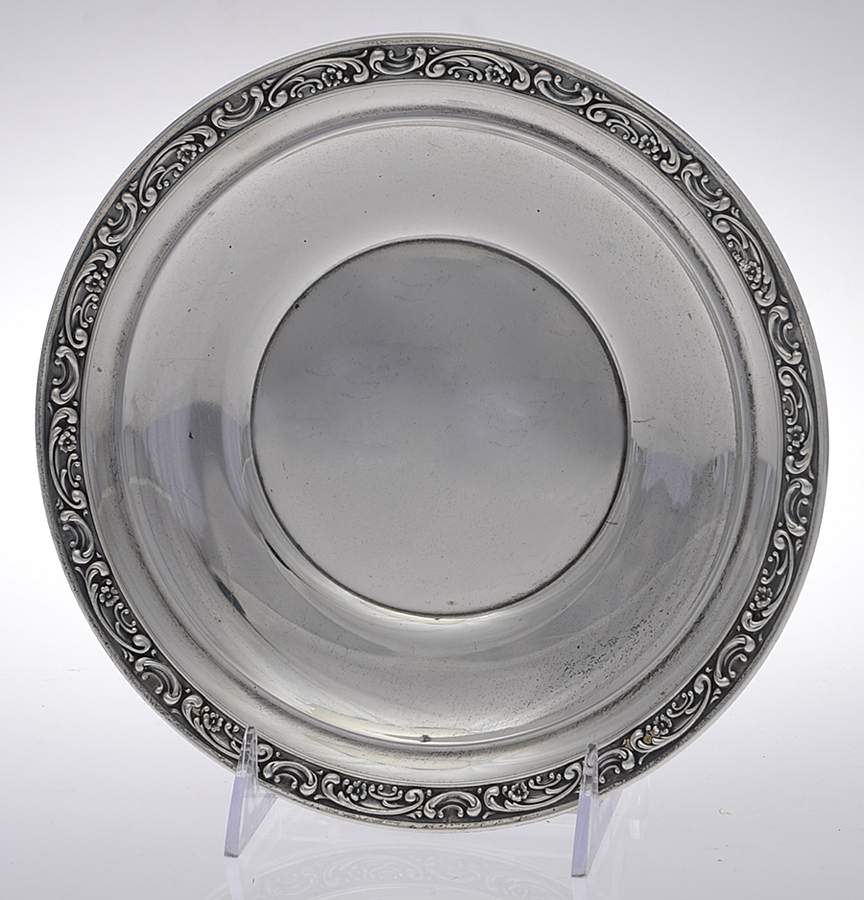 Rose Scroll (Sterling, Hollowware) Sterling Tidbit Tray by Gorham Silver-1