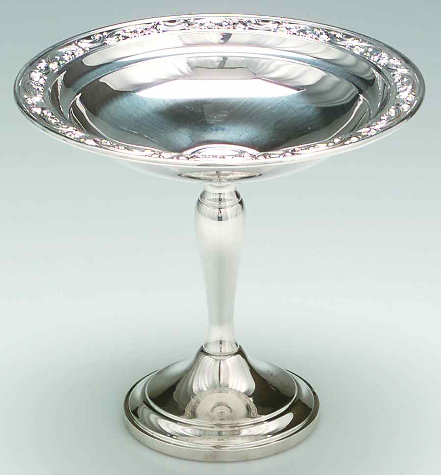 Rose Scroll (Sterling, Hollowware) Medium Compote by Gorham Silver-1