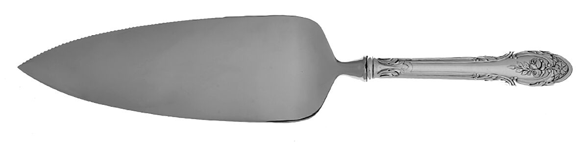 Rosemont (Silverplate, 1930) Pie Server with Serrated Stainless Blade HC by Gorham Silver-1