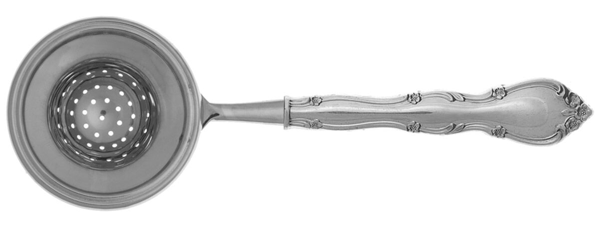 Rose Tiara (Sterling, 1963) Tea Strainer Overcup Serving-Stainless Bowl HC by Gorham Silver-1