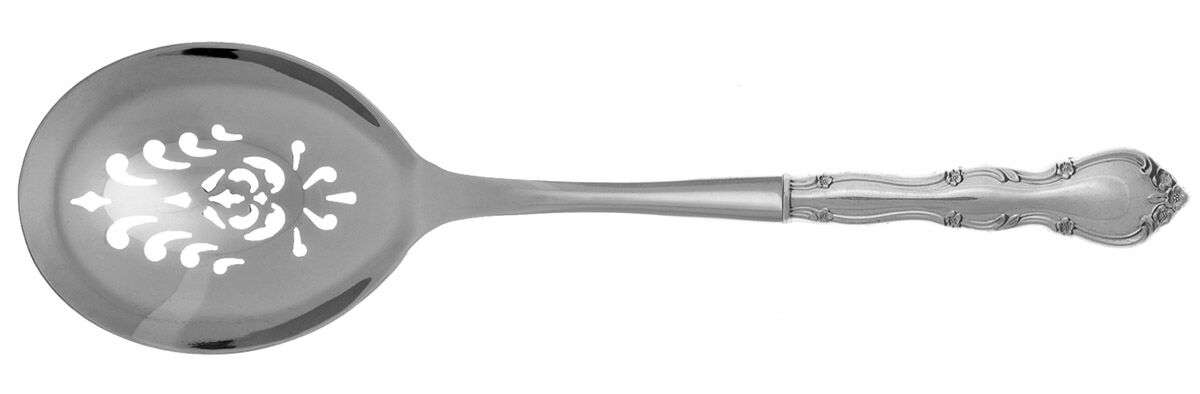 Rose Tiara (Sterling, 1963) Casserole Spoon with Pierced Stainless Bowl HC by Gorham Silver-1