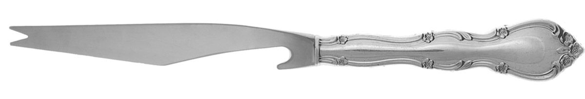 Rose Tiara (Sterling, 1963) Bar Knife Serving with Stainless Blade HC by Gorham Silver-1