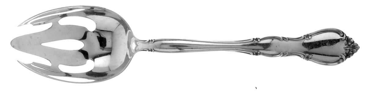 Rose Tiara (Sterling, 1963) Pierced Tablespoon (Serving Spoon) HC by Gorham Silver-1