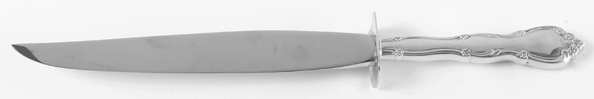 Rose Tiara (Sterling, 1963) Large Stainless Blade Roast Carving Knife by Gorham Silver-1