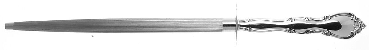 Rose Tiara (Sterling, 1963) Large Steel Rod Knife Sharpener by Gorham Silver-1