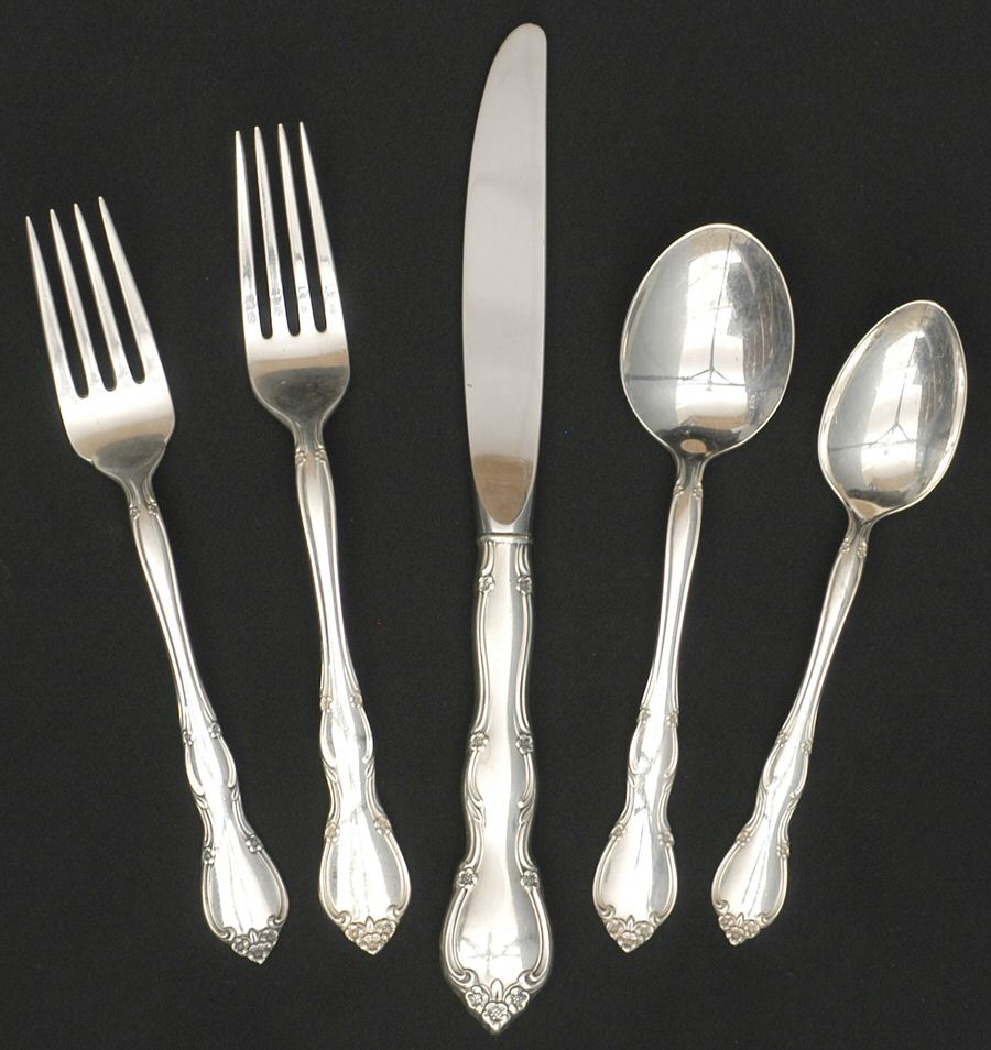 Rose Tiara (Sterling, 1963) 5 Piece Place Setting by Gorham Silver-1