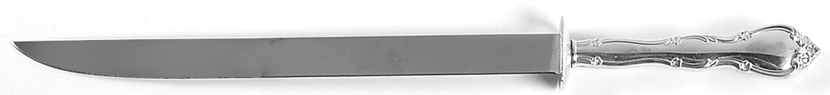 Rose Tiara (Sterling, 1963) Large Stainless Blade Roast Carving Knife by Gorham Silver-1