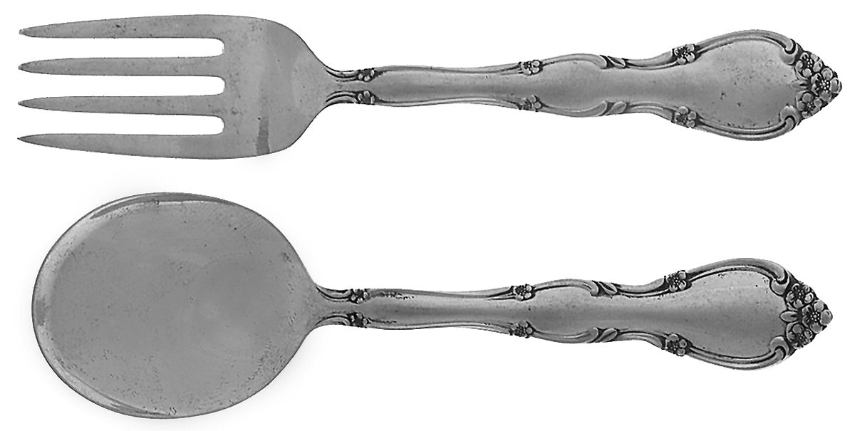 Rose Tiara (Sterling, 1963) 2 Pc Baby Set (BF, BS) by Gorham Silver-1